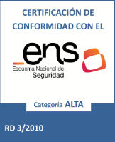 Sello de Certificación de Conformidad con el ENS, categoría Alta